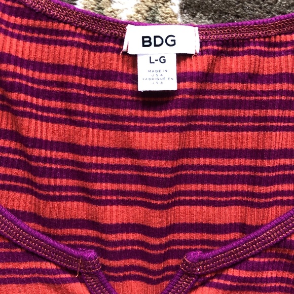 Striped long sleeve crop top - Picture 2 of 3